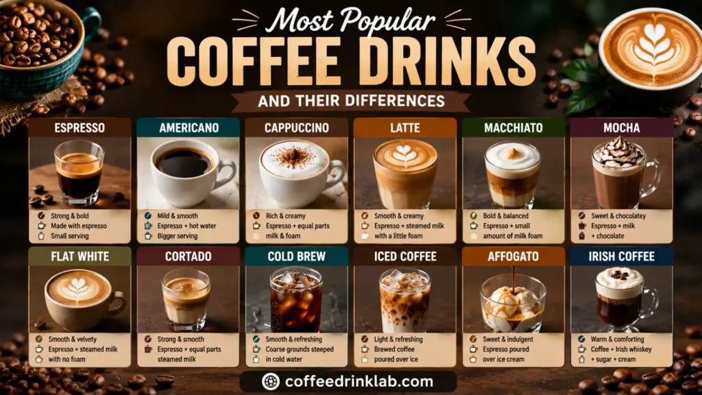 Most Popular Coffee Drinks and Their Differences 