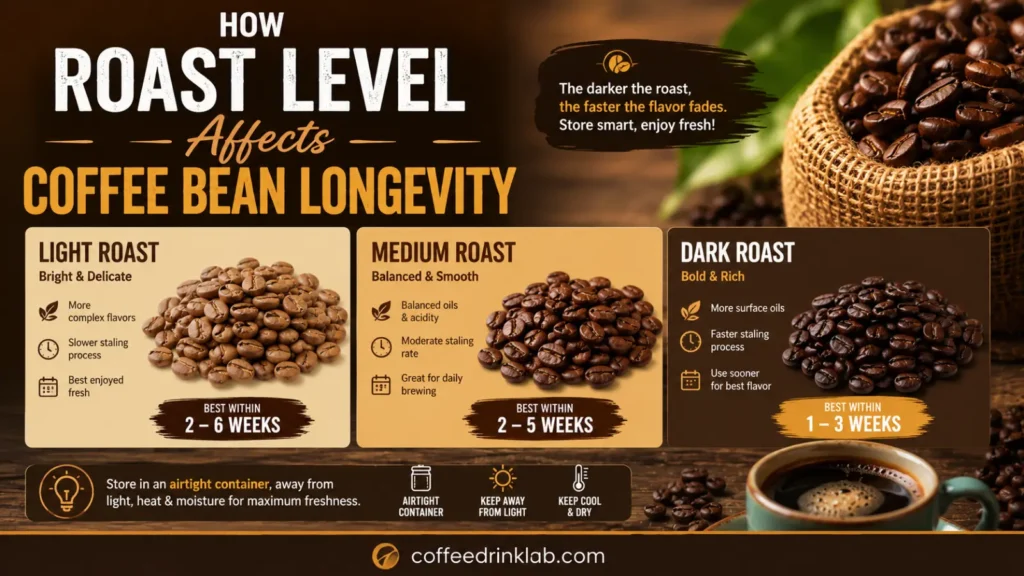 How Roast Level Affects Coffee Bean Longevity
