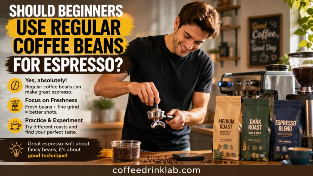 Should Beginners Use Regular Coffee Beans for Espresso?
