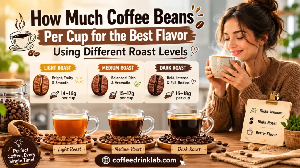 How Much Coffee Beans Per Cup for the Best Flavor Using Different Roast Levels