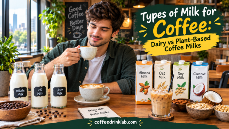 Types of milk for Coffee: Dairy vs Plant-Based Coffee Milks
