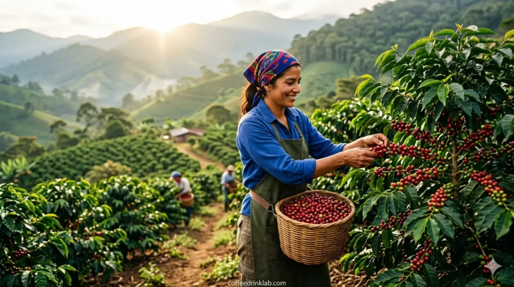 Harvesting Coffee Beans