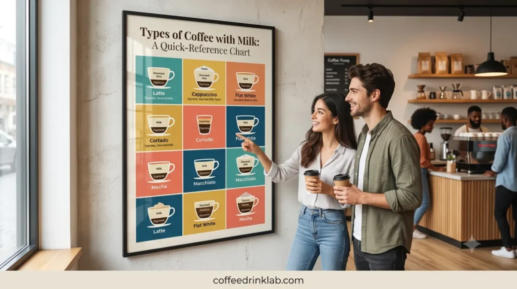 Types of Coffee with Milk: A Quick-Reference Chart
