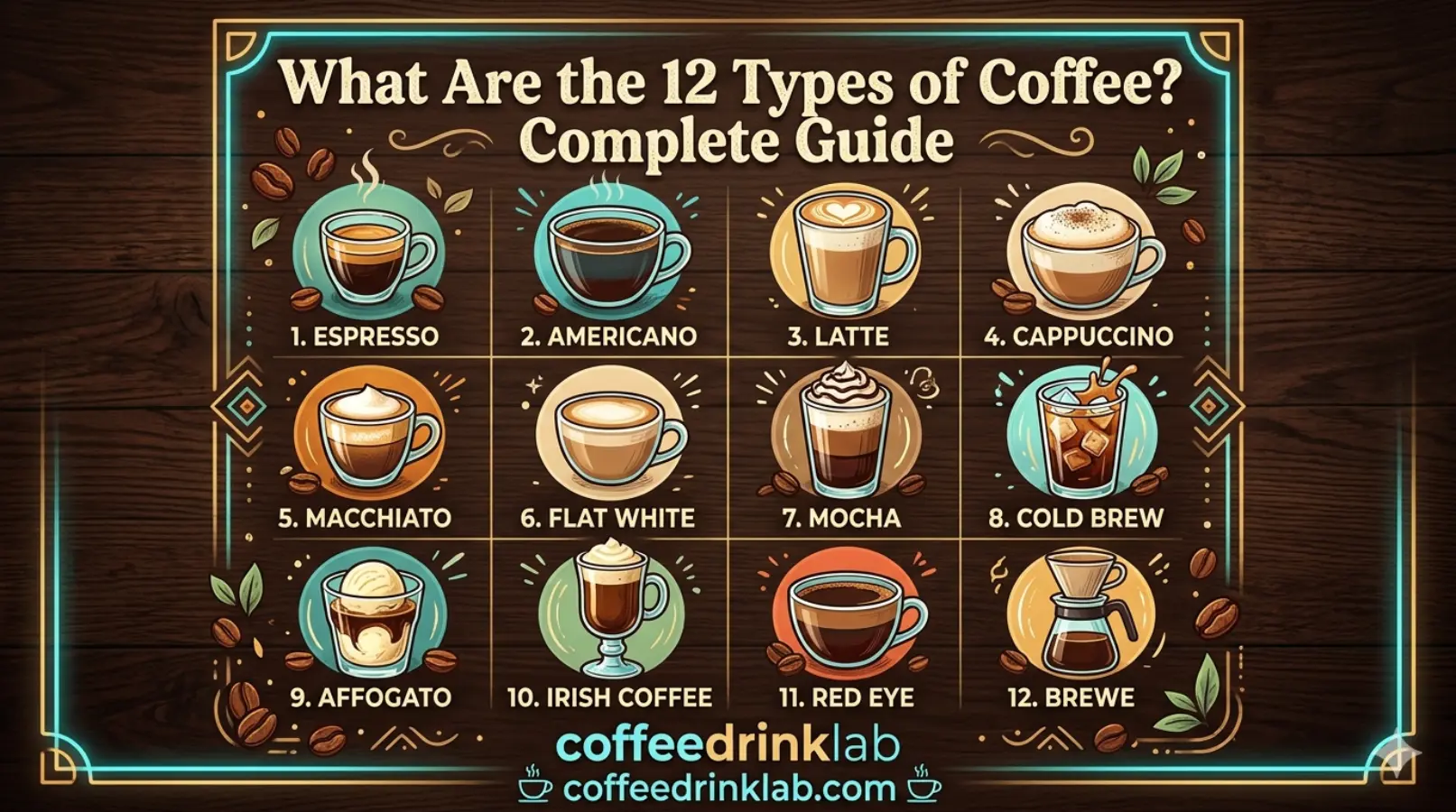What Are the 12 Types of Coffee? Complete Guide