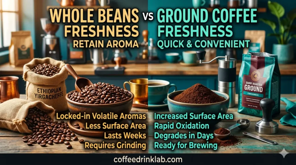 Whole Beans vs Ground Coffee Freshness