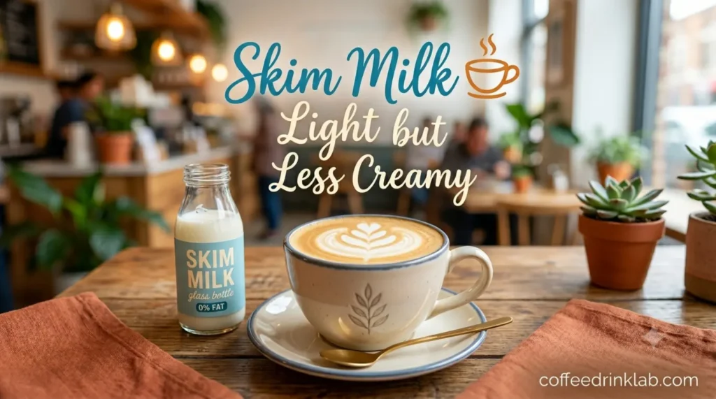 Skim Milk ☕ Light but Less Creamy