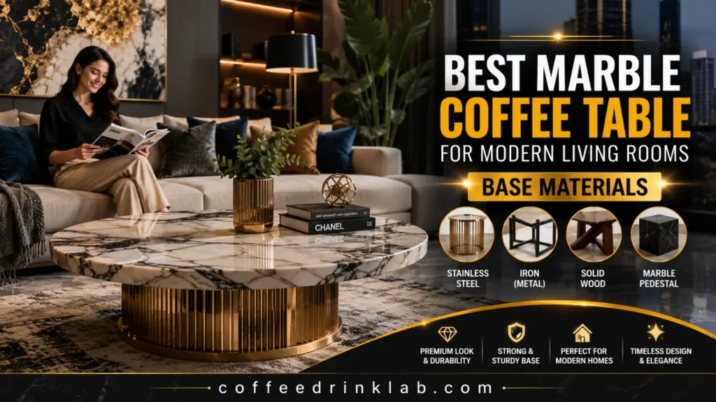 Best Marble Coffee Table for Modern Living Rooms: Base Materials