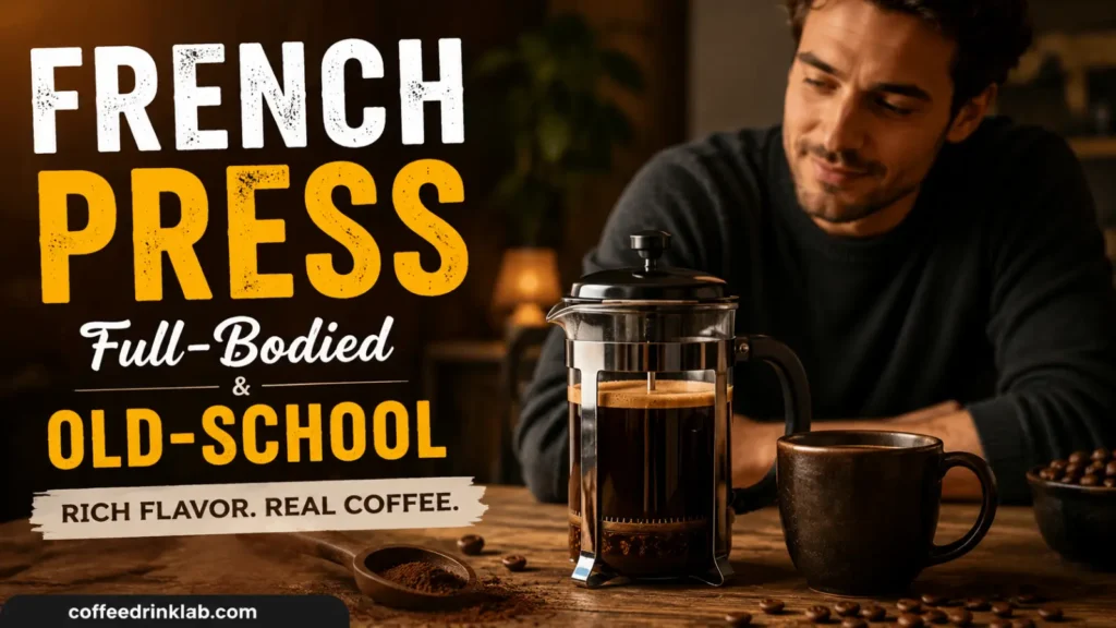 French Press Full-Bodied and Old-School