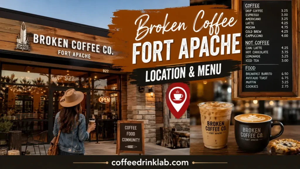 Broken Coffee Fort Apache: Location & Menu