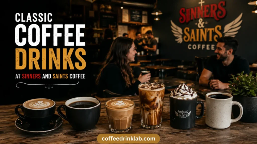 Classic Coffee Drinks at Sinners and Saints Coffee
