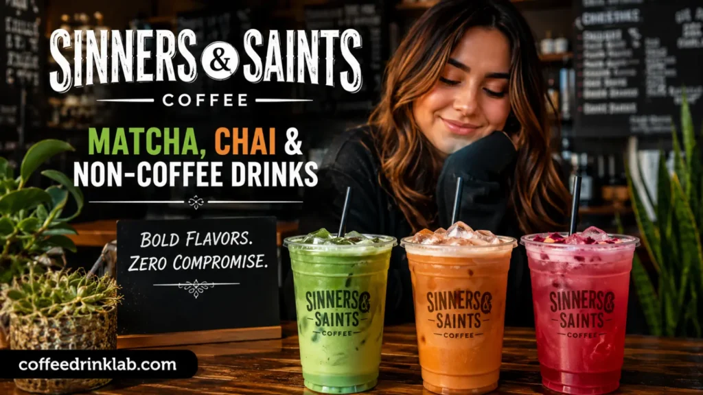 Sinners and Saints Coffee Matcha, Chai & Non-Coffee Drinks