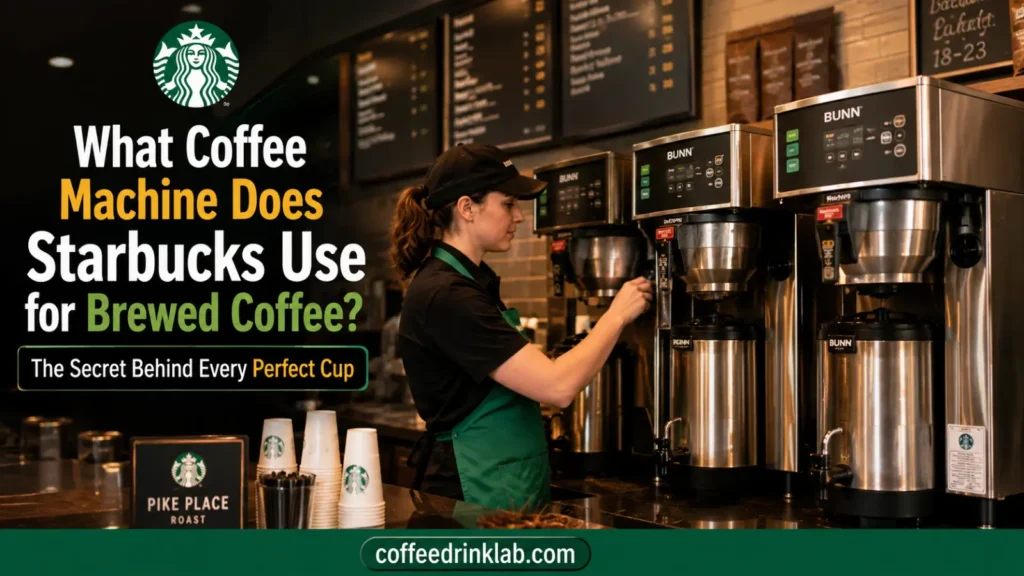 What coffee machine does Starbucks use for brewed coffee?