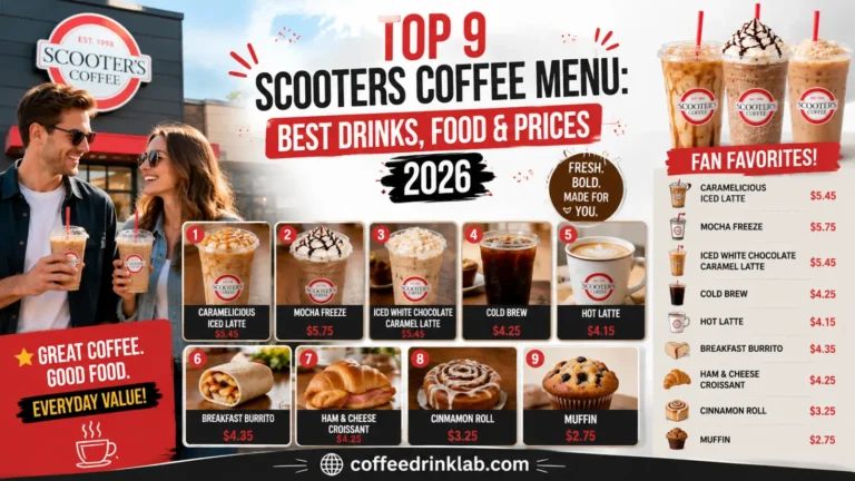 Top 9 Scooters Coffee Menu: Best Drinks, Food & Prices 2026