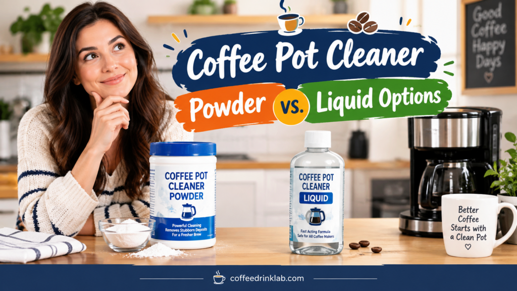 Coffee Pot Cleaner Powder vs. Liquid Options