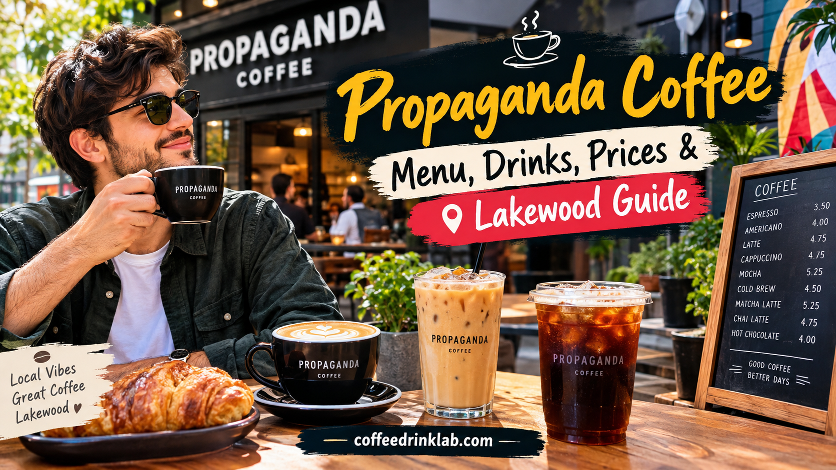 Propaganda Coffee: Menu, Drinks, Prices & Lakewood Guide