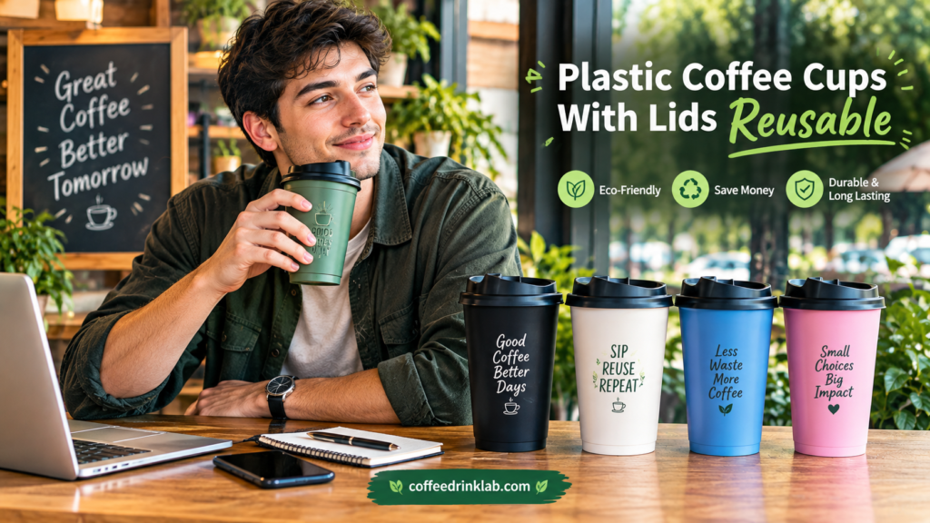 Plastic Coffee Cups With Lids Reusable