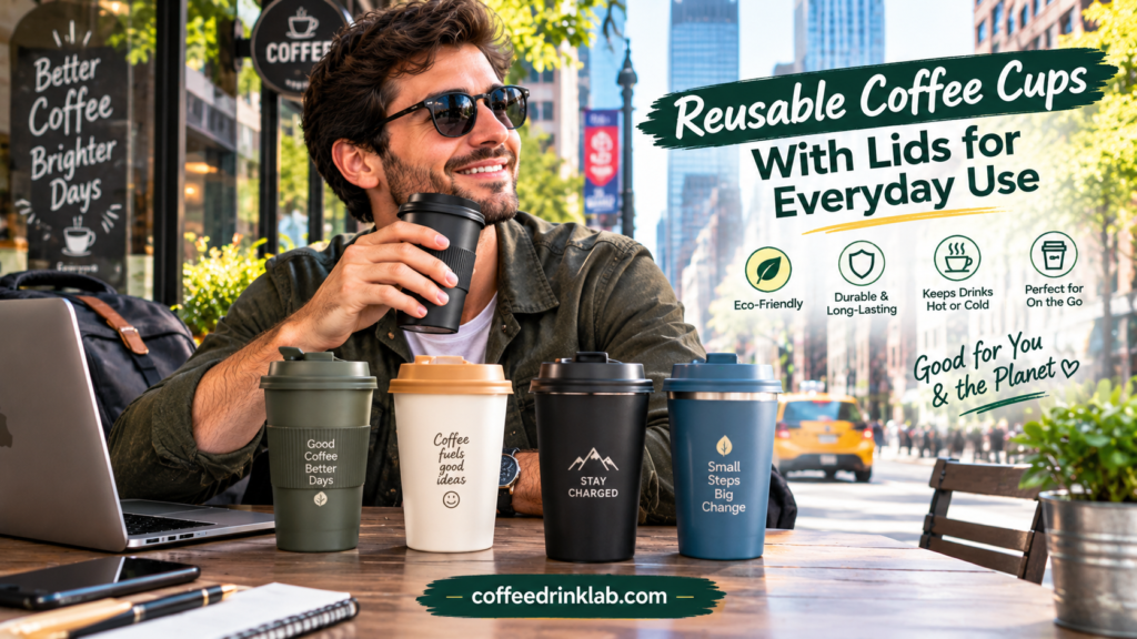 Reusable coffee cups With Lids for Everyday Use