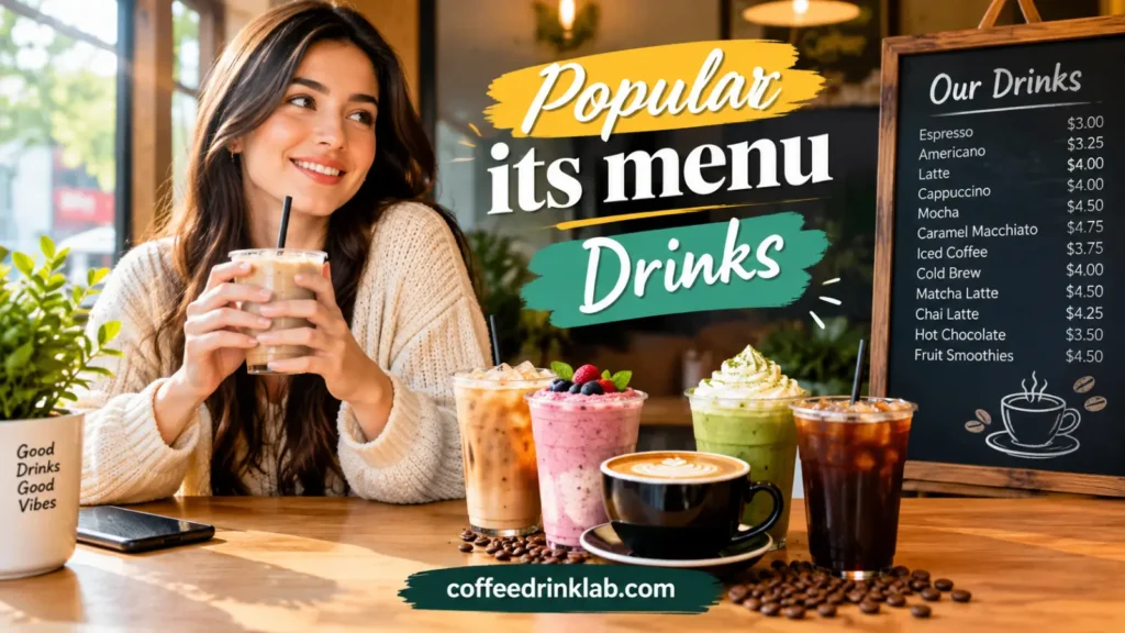 Popular its menu Drinks