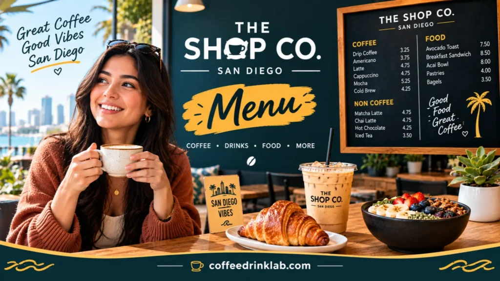 The brand Shop Co. San Diego Menu