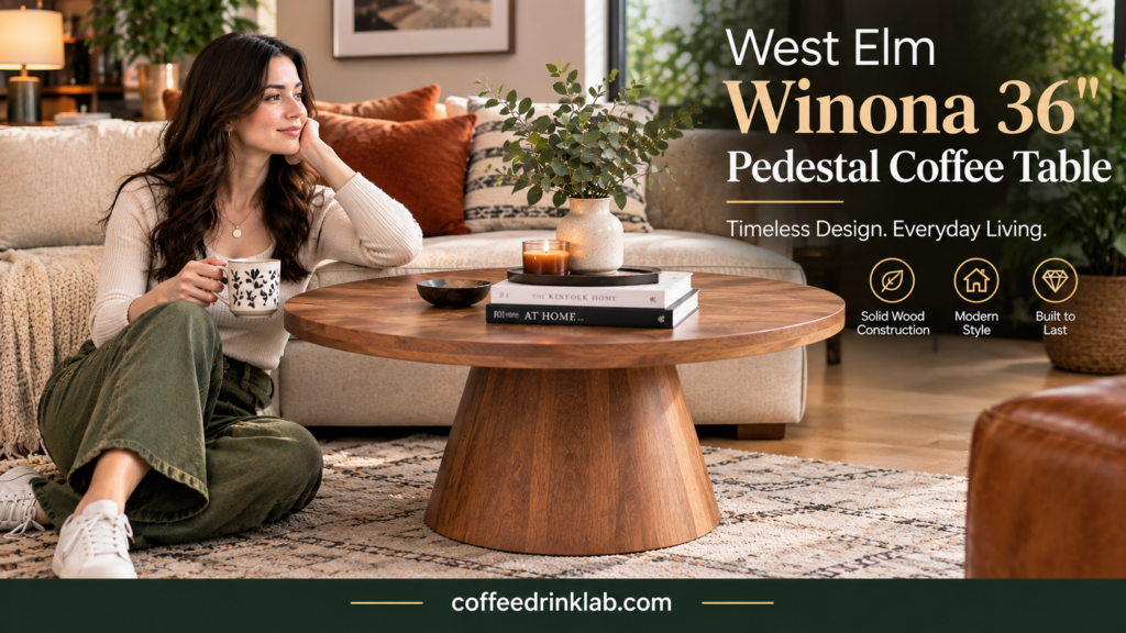 West Elm Winona 36" Pedestal Coffee Table