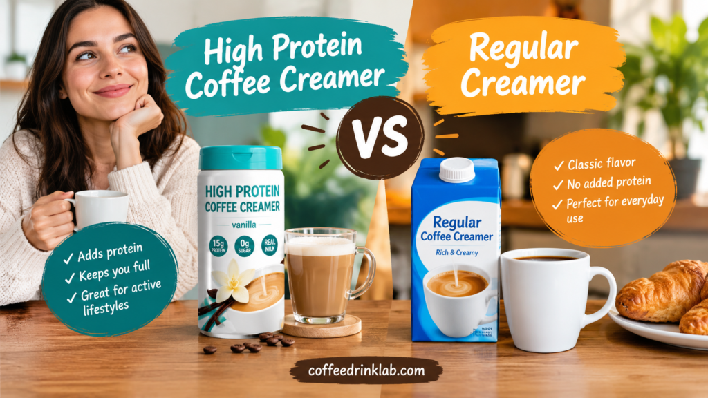 High Protein Coffee Creamer vs. Regular Creamer