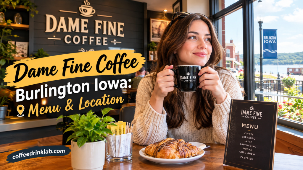 Dame Fine Coffee Burlington Iowa: Menu & Location