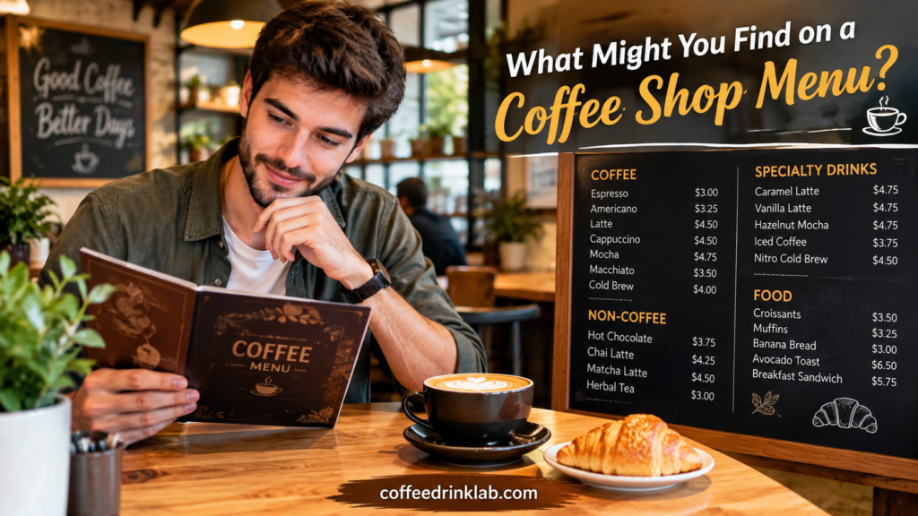 What Might You Find on a Coffee Shop Menu?